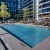 a pool in a courtyard