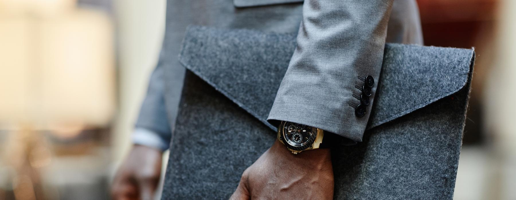 man going to work